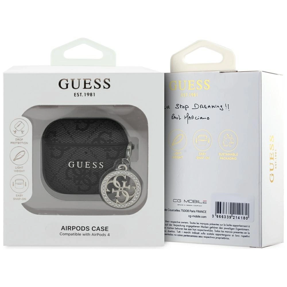 Guess 4G Strass Charm Case for AirPods 4 - Blackeng