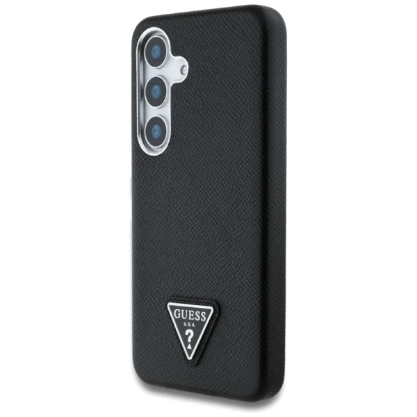Guess Grained Triangle Logo MagSafe case for Samsung Galaxy S25 - blackeng