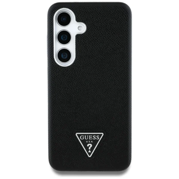 Guess Grained Triangle Logo MagSafe case for Samsung Galaxy S25 - blackeng
