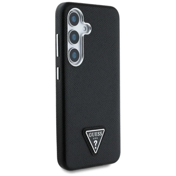 Guess Grained Triangle Logo MagSafe case for Samsung Galaxy S25 - blackeng