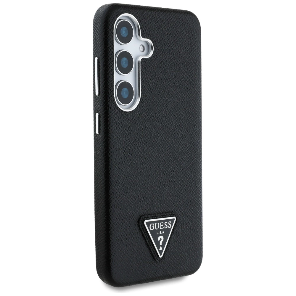 Guess Grained Triangle Logo MagSafe case for Samsung Galaxy S25 - blackeng