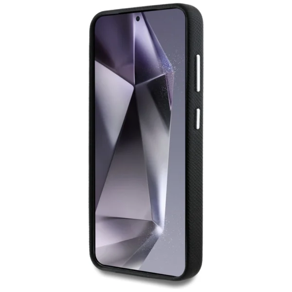 Guess Grained Triangle Logo MagSafe case for Samsung Galaxy S25 - blackeng