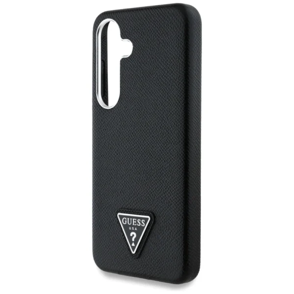Guess Grained Triangle Logo MagSafe case for Samsung Galaxy S25 - blackeng