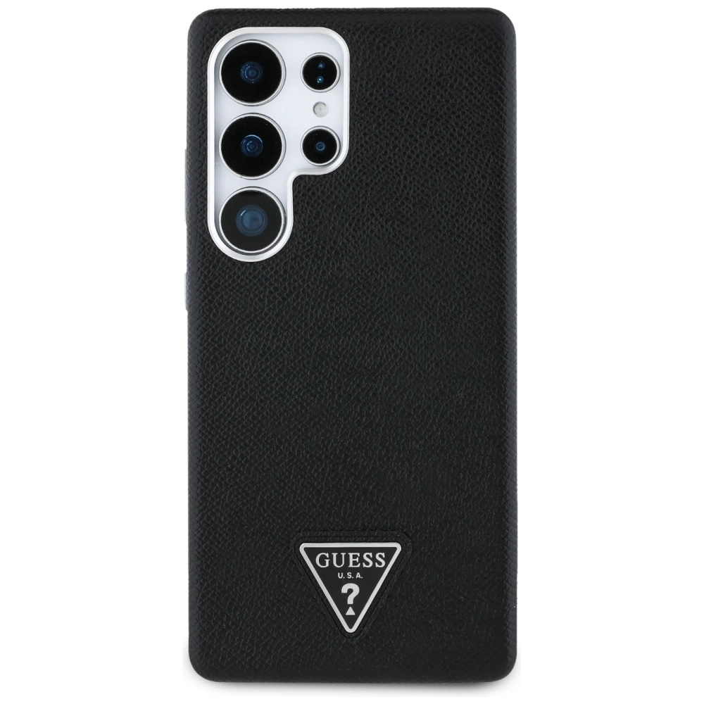 Guess Grained Triangle Logo MagSafe case for Samsung Galaxy S25 Ultra - blackeng