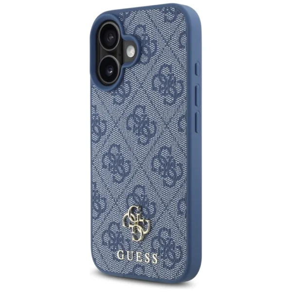 Guess HC PU 4G Small 4G and Classic Case for iPhone 16 MagSafe - Blueeng