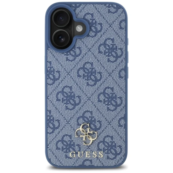 Guess HC PU 4G Small 4G and Classic Case for iPhone 16 MagSafe - Blueeng