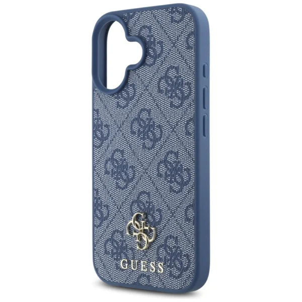 Guess HC PU 4G Small 4G and Classic Case for iPhone 16 MagSafe - Blueeng