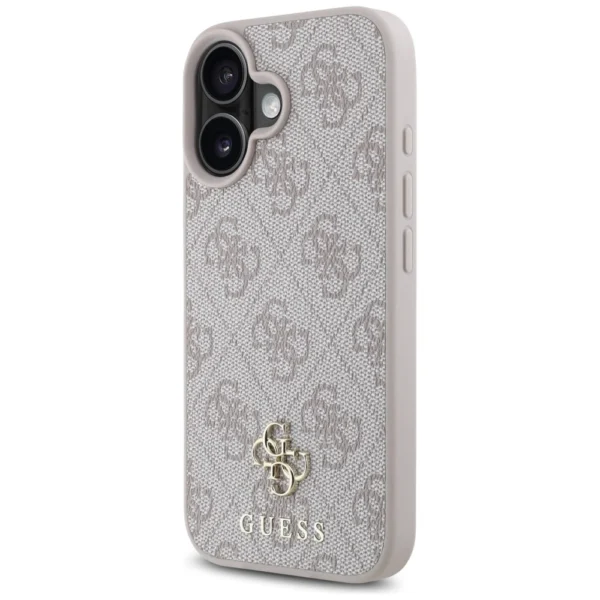 Guess HC PU 4G Small 4G and Classic iPhone 16 MagSafe Case - Pinkeng