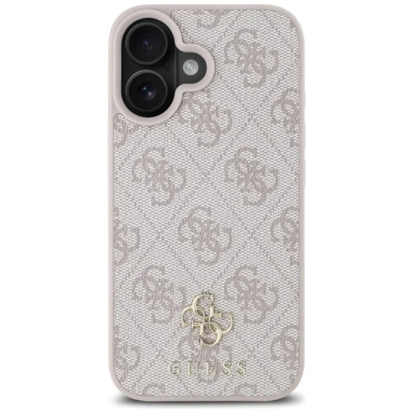 Guess HC PU 4G Small 4G and Classic iPhone 16 MagSafe Case - Pinkeng