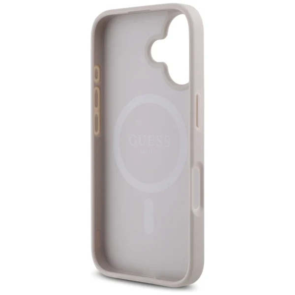 Guess HC PU 4G Small 4G and Classic iPhone 16 MagSafe Case - Pinkeng