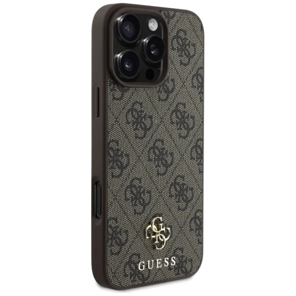 Guess HC PU 4G Small 4G and Classic Case for iPhone 16 Pro MagSafe - Browneng