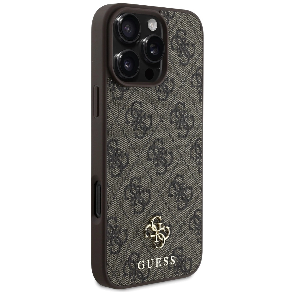 Guess HC PU 4G Small 4G and Classic Case for iPhone 16 Pro MagSafe - Browneng