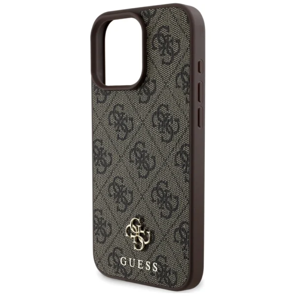 Guess HC PU 4G Small 4G and Classic Case for iPhone 16 Pro MagSafe - Browneng