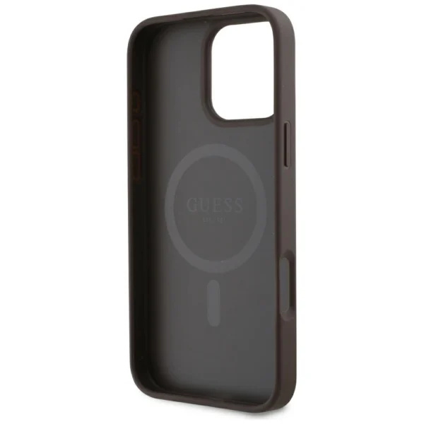 Guess HC PU 4G Small 4G and Classic Case for iPhone 16 Pro MagSafe - Browneng