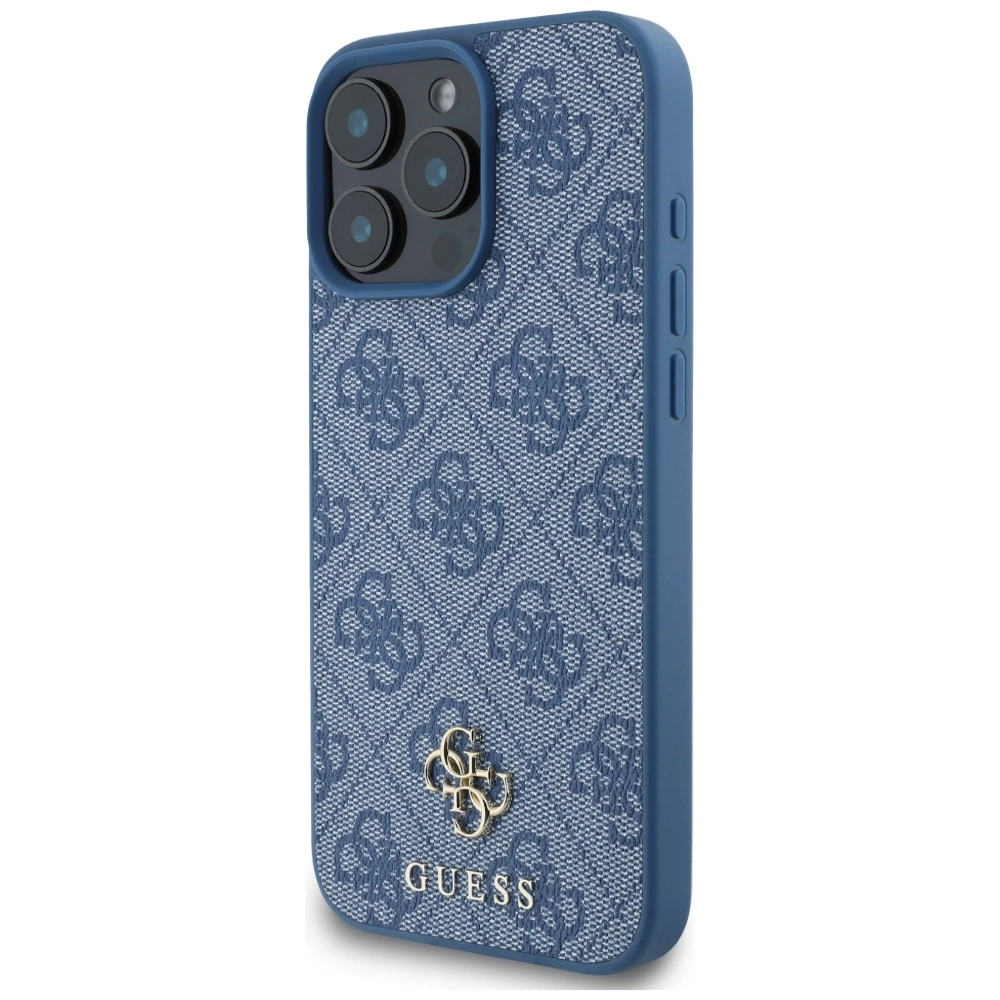 Guess HC PU 4G Small 4G and Classic Case for iPhone 16 Pro MagSafe - Blueeng