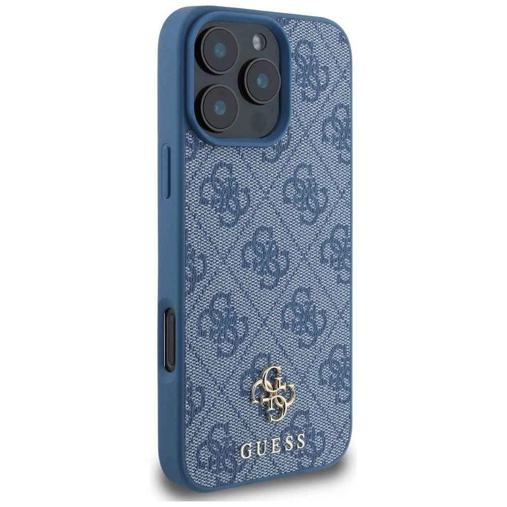 Guess HC PU 4G Small 4G and Classic Case for iPhone 16 Pro MagSafe - Blueeng
