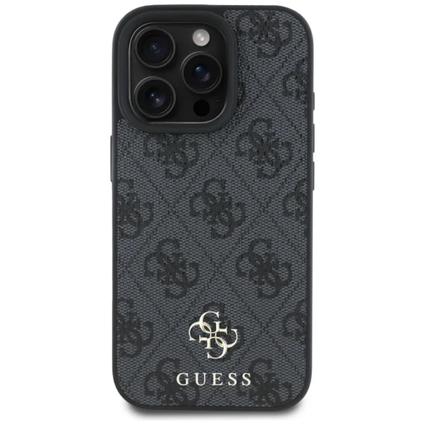 Guess HC PU 4G Small 4G and Classic Case for iPhone 16 Pro Max MagSafe - Blackeng