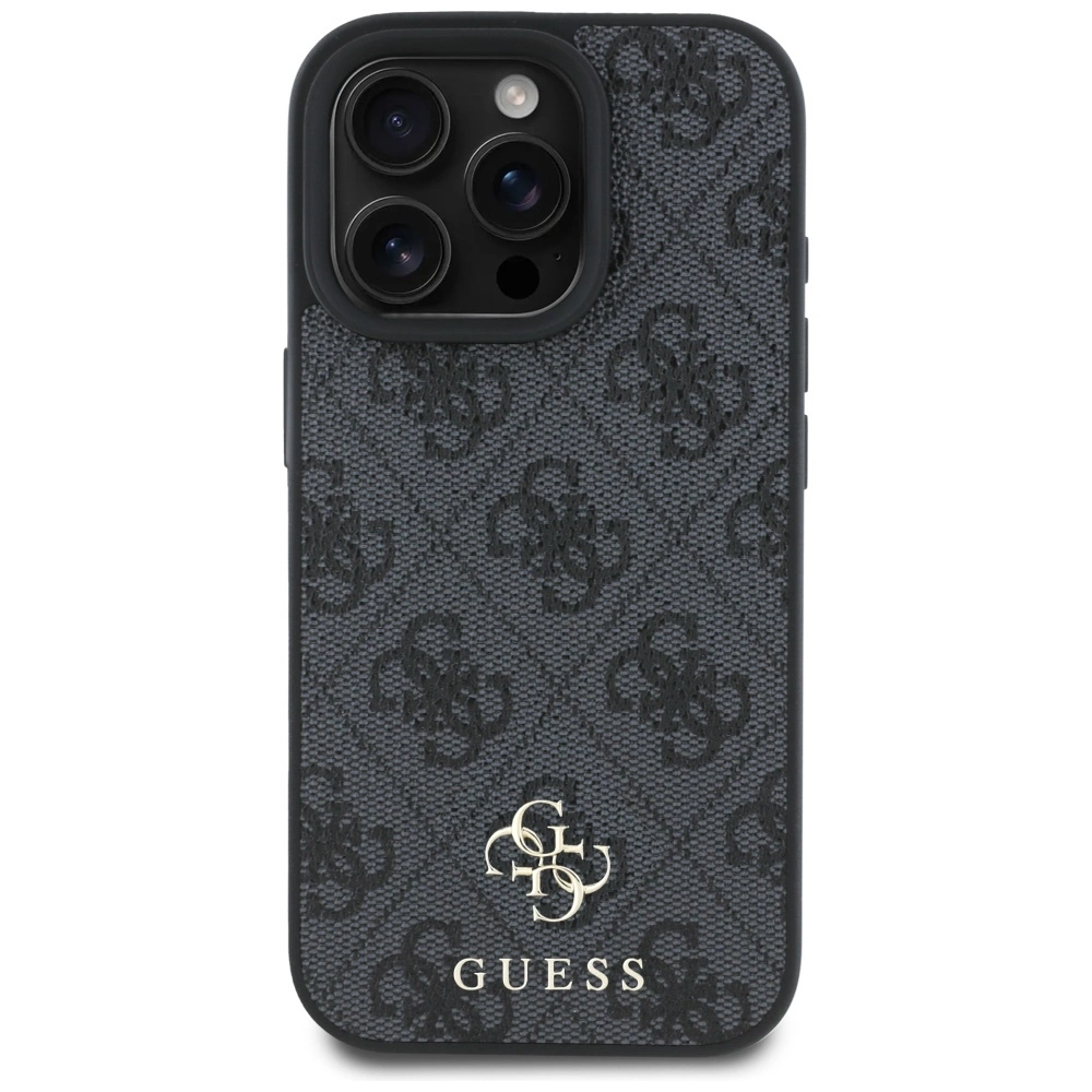 Guess HC PU 4G Small 4G and Classic Case for iPhone 16 Pro Max MagSafe - Blackeng