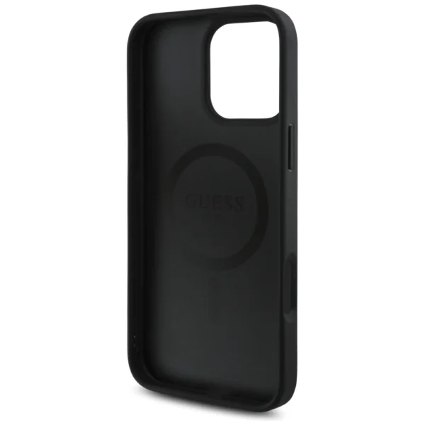 Guess HC PU 4G Small 4G and Classic Case for iPhone 16 Pro Max MagSafe - Blackeng