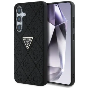 Guess Hot Stamp 4G Pattern Triangle Metal Logo case for Samsung Galaxy S25 - blackeng