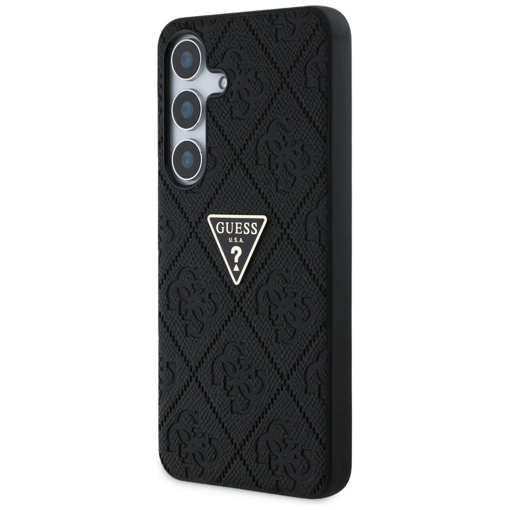 Guess Hot Stamp 4G Pattern Triangle Metal Logo case for Samsung Galaxy S25 - blackeng