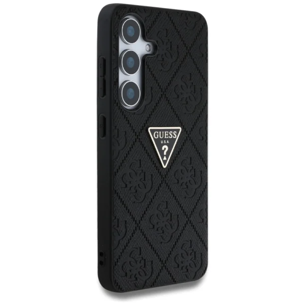 Guess Hot Stamp 4G Pattern Triangle Metal Logo case for Samsung Galaxy S25 - blackeng