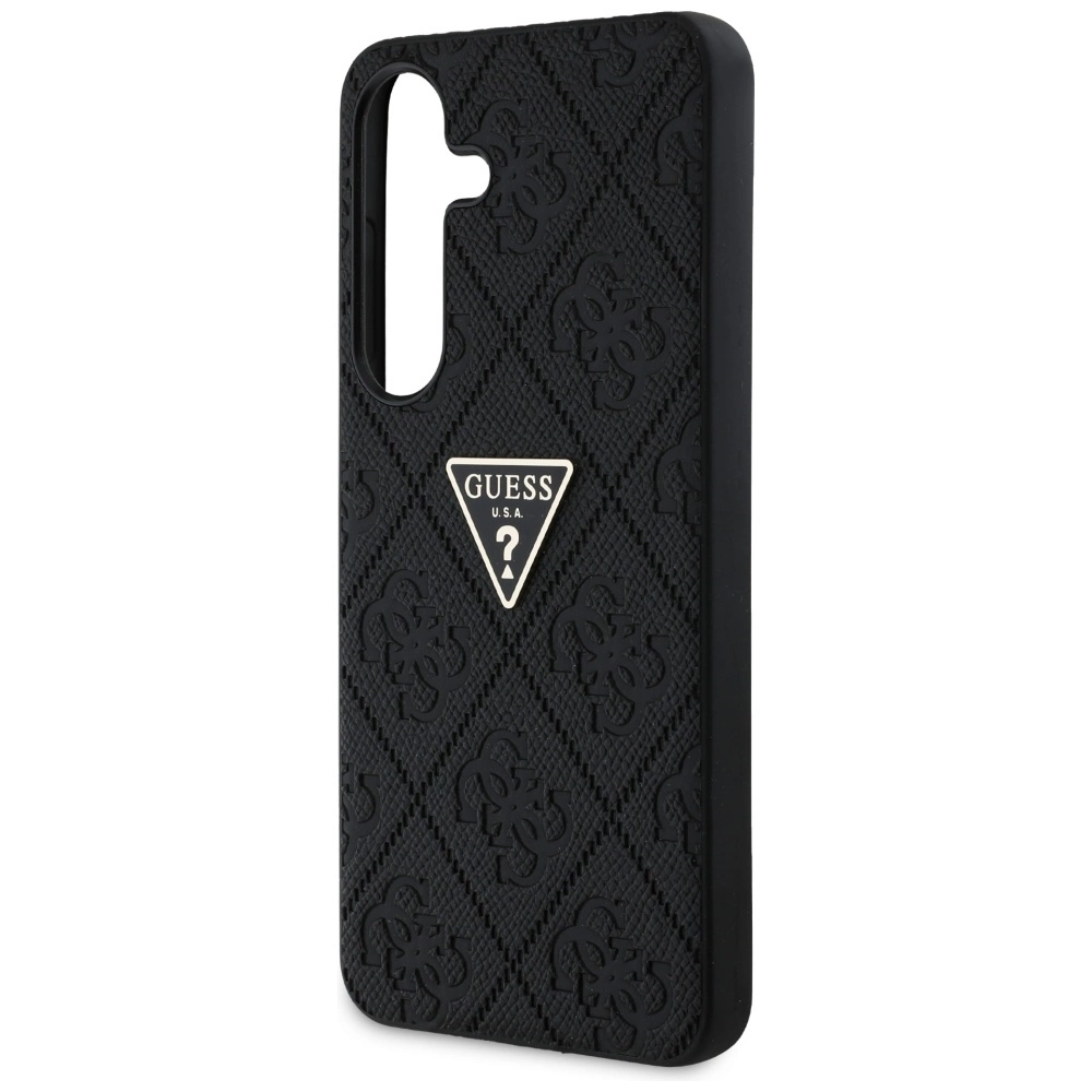 Guess Hot Stamp 4G Pattern Triangle Metal Logo case for Samsung Galaxy S25 - blackeng