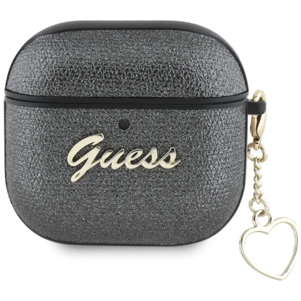 Guess Metallic Script Charm Case for AirPods 4 - Blackeng
