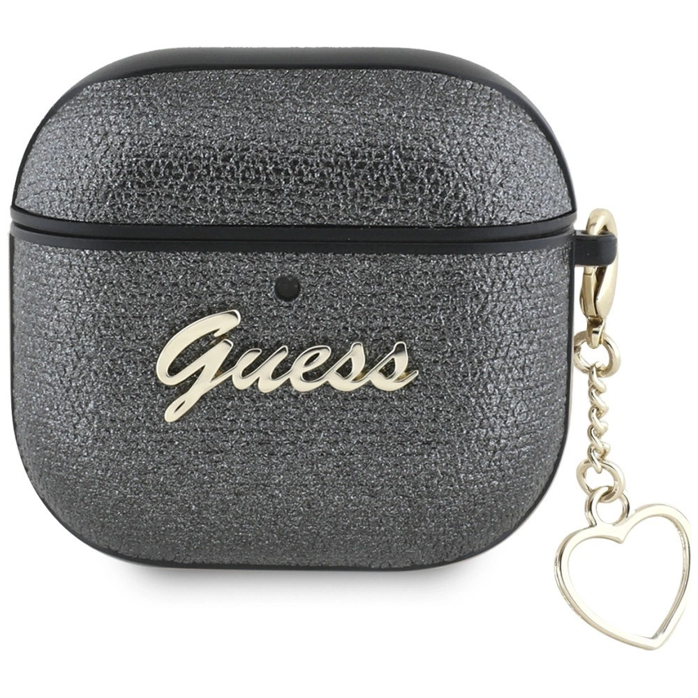 Guess Metallic Script Charm Case for AirPods 4 - Blackeng