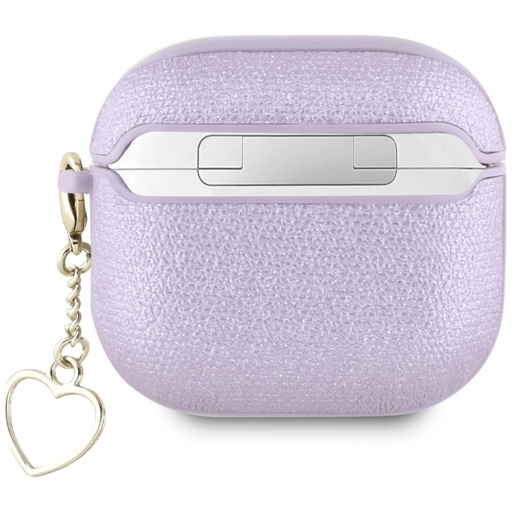 Guess Metallic Script Charm Case for AirPods 4 - Purpleeng