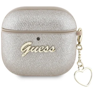 Guess Metallic Script Charm Case for AirPods 4 - Goldeng