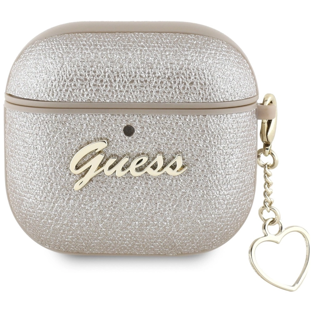 Guess Metallic Script Charm Case for AirPods 4 - Goldeng