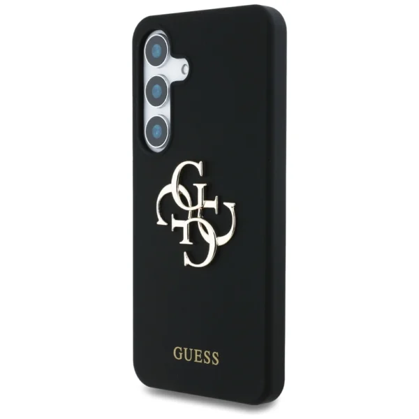 Guess Silicone Big 4G Logo Bottom Script case for Samsung Galaxy S25 - blackeng