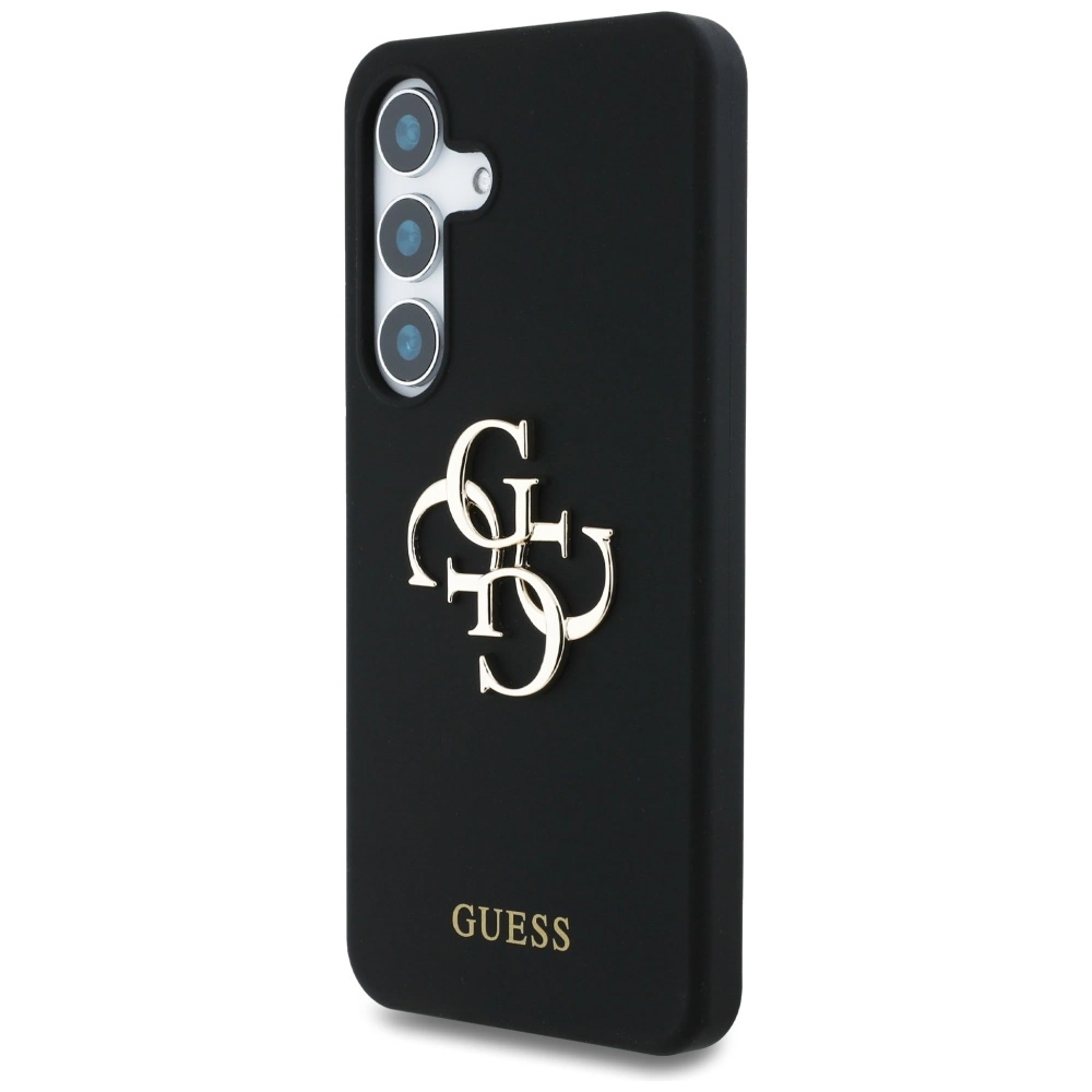Guess Silicone Big 4G Logo Bottom Script case for Samsung Galaxy S25 - blackeng