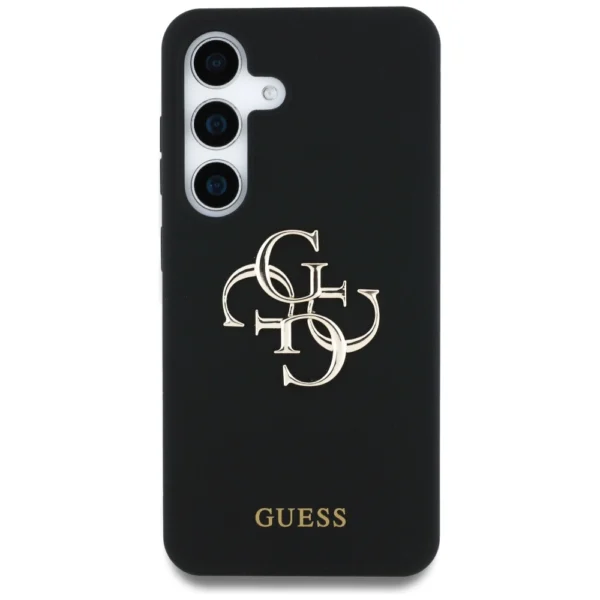 Guess Silicone Big 4G Logo Bottom Script case for Samsung Galaxy S25 - blackeng