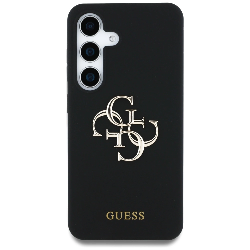 Guess Silicone Big 4G Logo Bottom Script case for Samsung Galaxy S25 - blackeng