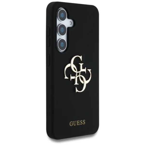 Guess Silicone Big 4G Logo Bottom Script case for Samsung Galaxy S25 - blackeng