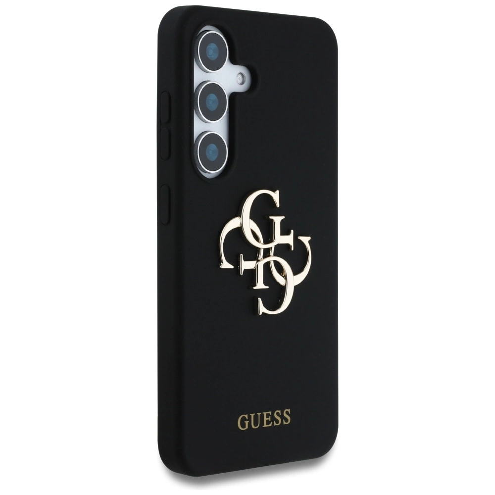 Guess Silicone Big 4G Logo Bottom Script case for Samsung Galaxy S25 - blackeng