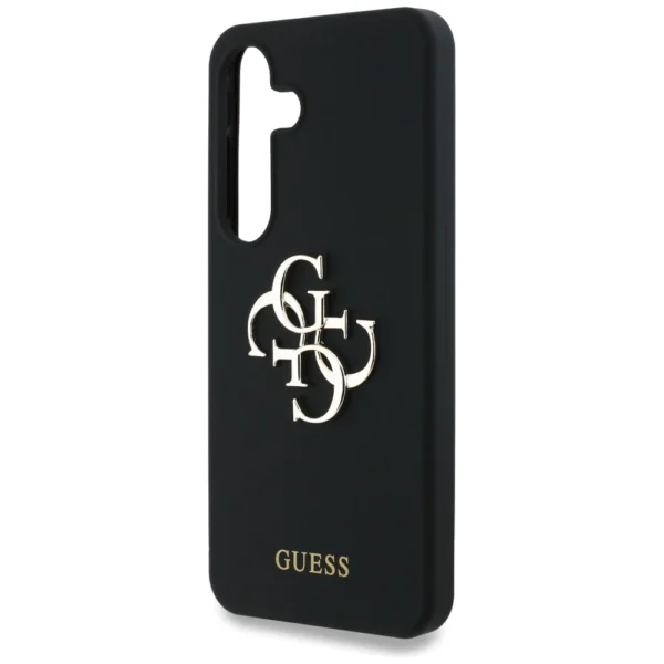 Guess Silicone Big 4G Logo Bottom Script case for Samsung Galaxy S25 - blackeng