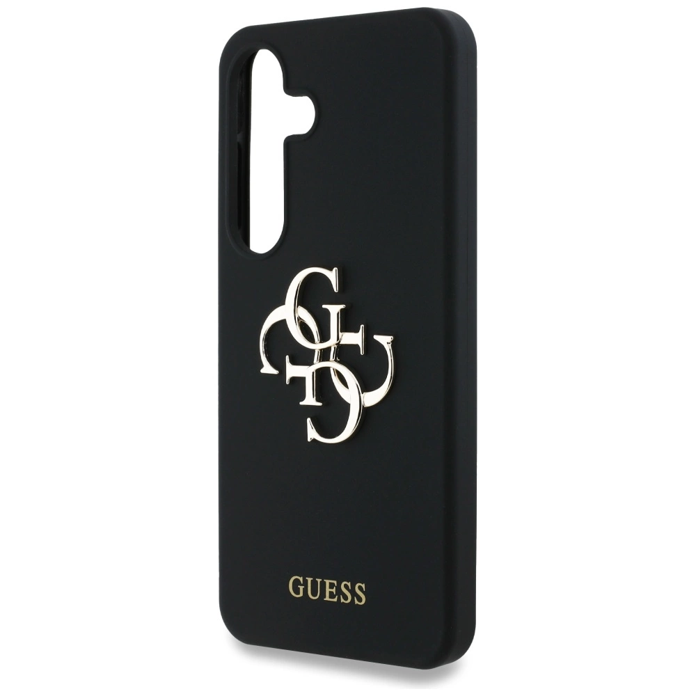 Guess Silicone Big 4G Logo Bottom Script case for Samsung Galaxy S25 - blackeng