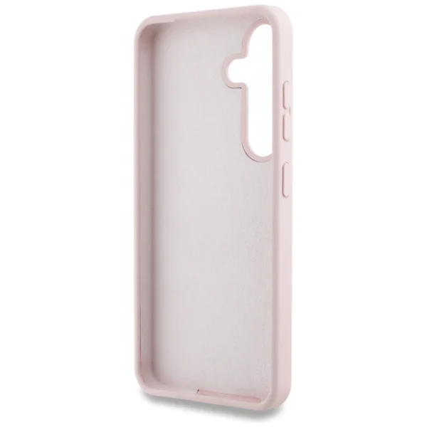 Guess Silicone Big 4G Logo Bottom Script Case for Samsung Galaxy S25 - Pinkeng