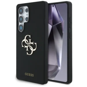 Guess Silicone Big 4G Logo Bottom Script case for Samsung Galaxy S25 Ultra - blackeng
