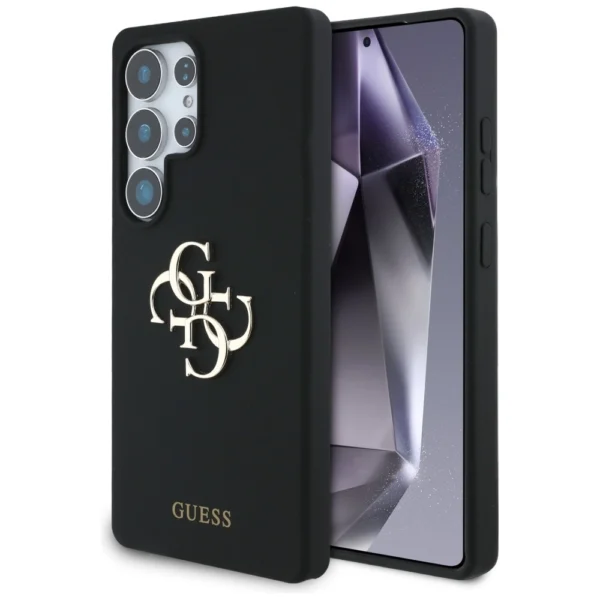 Guess Silicone Big 4G Logo Bottom Script case for Samsung Galaxy S25 Ultra - blackeng