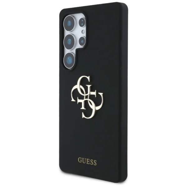 Guess Silicone Big 4G Logo Bottom Script case for Samsung Galaxy S25 Ultra - blackeng