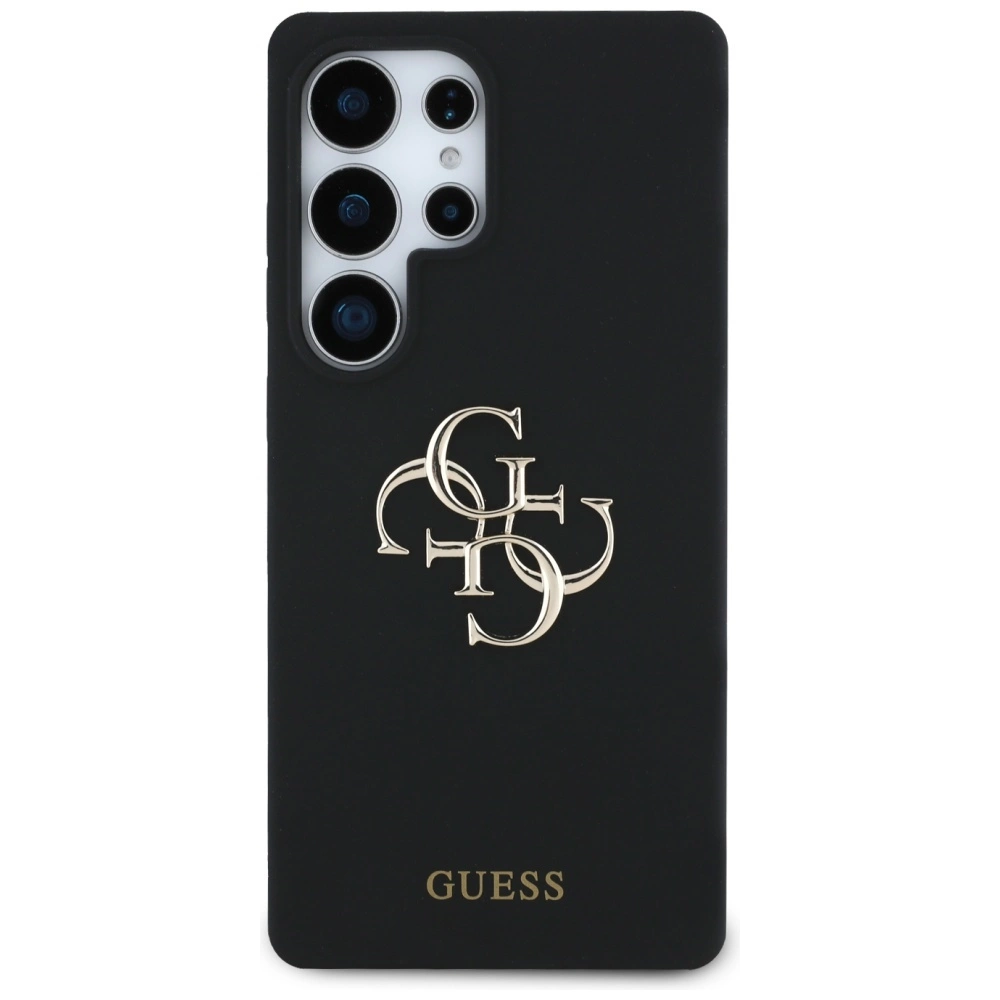 Guess Silicone Big 4G Logo Bottom Script case for Samsung Galaxy S25 Ultra - blackeng