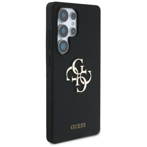 Guess Silicone Big 4G Logo Bottom Script case for Samsung Galaxy S25 Ultra - blackeng
