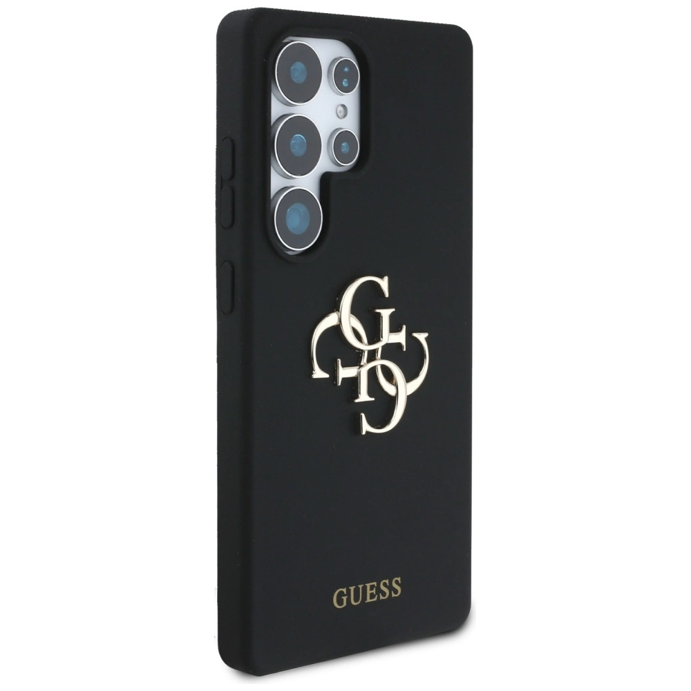 Guess Silicone Big 4G Logo Bottom Script case for Samsung Galaxy S25 Ultra - blackeng