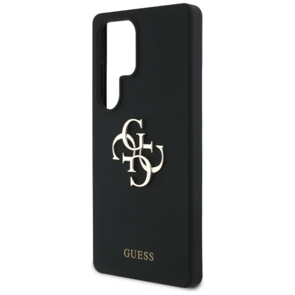 Guess Silicone Big 4G Logo Bottom Script case for Samsung Galaxy S25 Ultra - blackeng