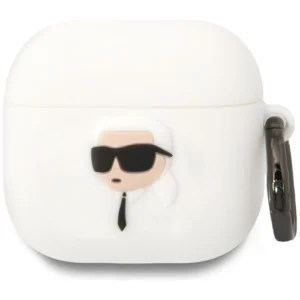 Karl Lagerfeld 3D Silicone NFT Case for AirPods 4 - Whiteeng