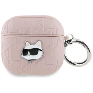 Karl Lagerfeld Monogram Choupette Head Case for AirPods 4 - Pinkeng
